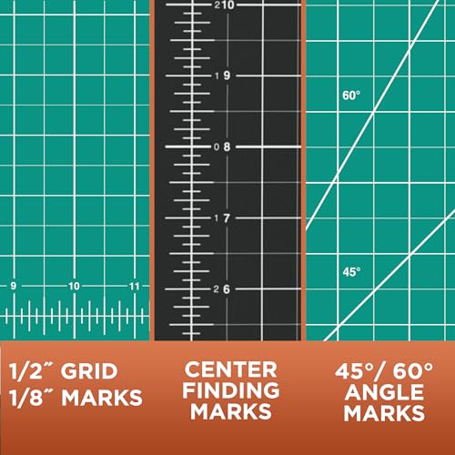 ALVIN GBM Self-Healing Cutting Mat 18 x 36 inch | Double-Sided Green/Black | 5-Layer Gridded Surface for Arts, Crafts and Sewing - Model GBM1836 - size: 36"L x 18"W