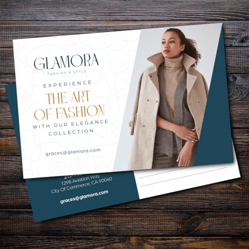 GotPrint Custom Printed Postcards – Upload Your Design or Text, 4x6 inches, Horizontal, front and back, 14 pt thick glossy cardstock, 4x6, 100 Qty - size: 100 Qty