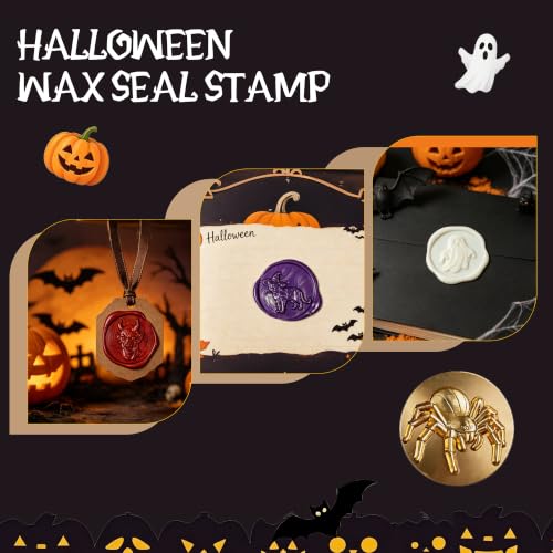 Mceal Wax Seal Stamp Head, 3D Embossed Relief for DIY Crafts, Wedding Invitations, Gift Wrapping, Halloween Collection (Devil) - style: Devil