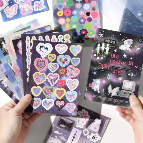 Japanese Retro Sticker Book, 2 Set Sticker Books, Dreamy Fairy - style: Dreamy Fairy