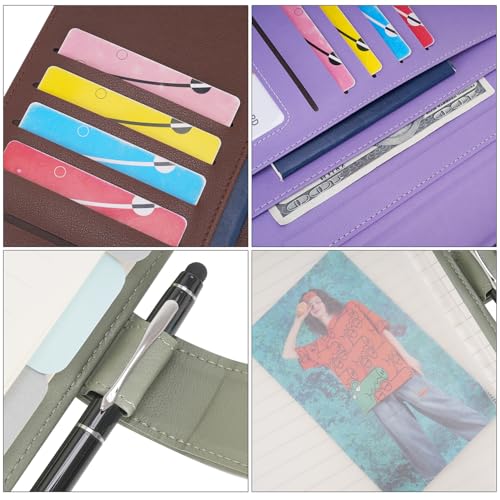 WASON A5 Binder PU Leather Journal Ring Portfolio Lined Notebook Refillable Paper Diary with Removable Clipboard Writing Notepad for Travel Business School Agenda Organizer (Cyan) - color: Cyan