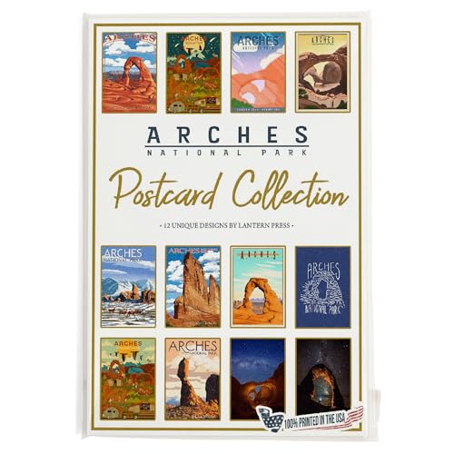 Lantern Press Arches National Park - Postcard Set of 12 Different Original Hand Illustrated Postcards … - color: Arches National Park