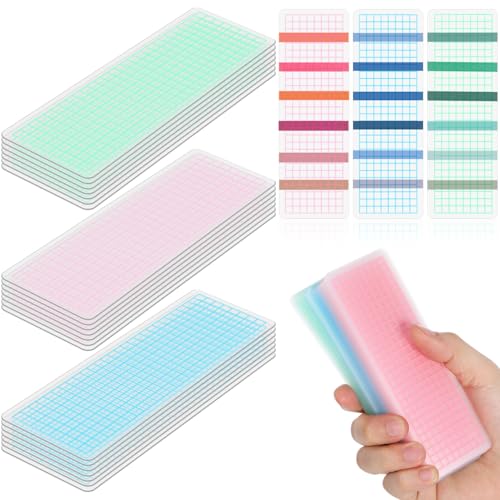 NUOBESTY 45Pcs Washi Tape Organizer Storage Holder, PVC Washi Tape Cards Portable Sample Board for Journaling, Scrapbooking, DIY Craft (5.91 x 1.97 in, Green Blue Pink) - color: Assorted 45pcs
