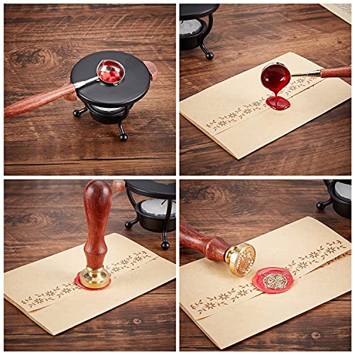CRASPIRE Sea Turtle Wax Seal Stamp 25mm Ocean Summer Sealing Stamps Vintage Retro Brass Head Wooden Handle Removable for Wedding Invitations Envelopes Birthday Gift Packing Card Making