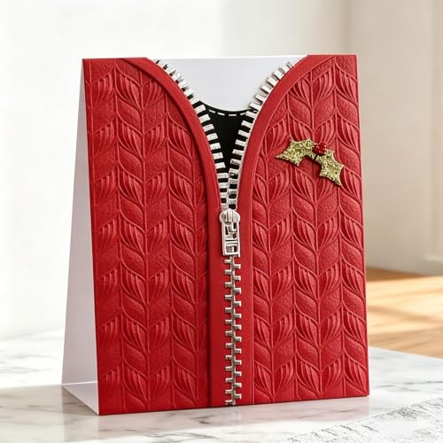 Metal Cutting Die for Scrapbooking, Tools Card Making Supplies Durable Cut Stencils for DIY Scrapbook Photo Album Decorative Paper Card (Zipper 3.3 x 2.9 in) - color: Zipper 3.3 x 2.9 in