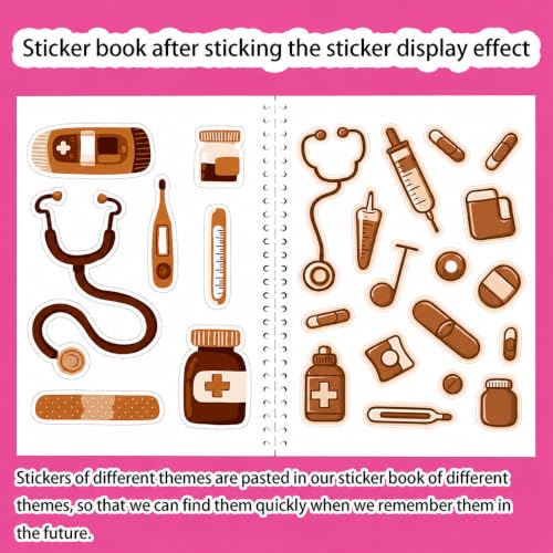 B5 Reusable Sticker Collecting Book Blank Sticker Album (Style F Brown) - color: Style F Brown