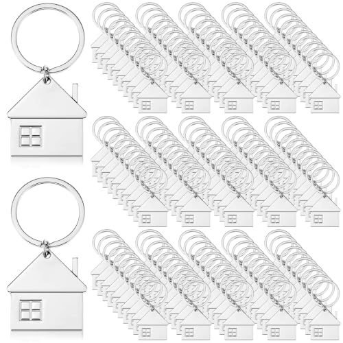 Taiyin House Key Chain, House Shaped Pendant Metal Keychains