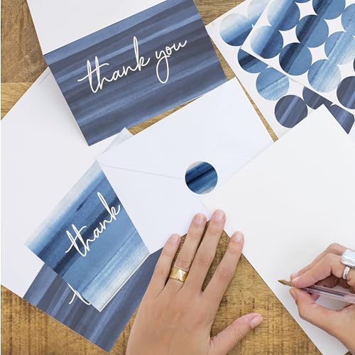 VNS Creations Thank You Cards With Envelopes - 100 Pack 4 x 6 Blank - Ombré - color: Ombre, size: 100 Pack - 4" x 6" (Value Pack)
