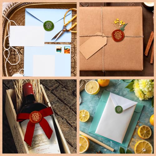 1pc Cat Wax Seal Stamps Vintage Star Moon Sealing Wax Stamps 25mm Removable Brass Head Stamp with Wooden Handle for Envelope Wedding Back to School Christmas Thanksgiving Gift Packing - style: Cat,Star,Moon