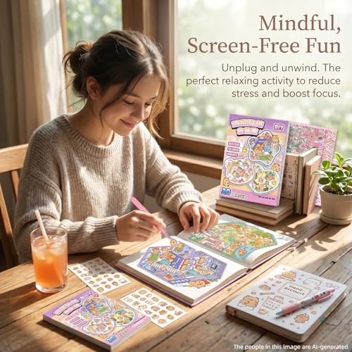 Soft 3D Landscape Sticker Set, Pink Tweezers