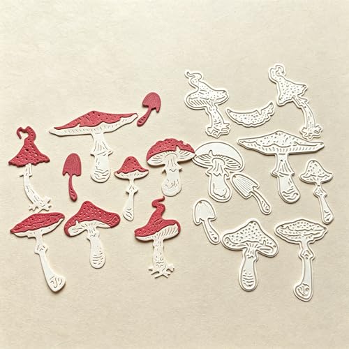 Lapoo Flowers Cutting Die for Scrapbooking - Durable Metal Cutting Die for DIY Scrapbook Photo Album Decorative Paper Card, Scrapbooking Die-cuts (Small Mushrooms 3.1 x 3.1 in) - color: Small Mushrooms 3.1 x 3.1 in