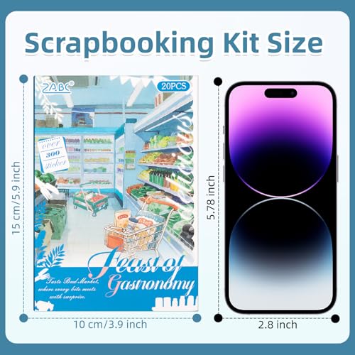 Gourmet Series Sticker Scrapbooking Supplies for Junk Journal, 20 Sheets PET Stickers - color: Gourmet Series