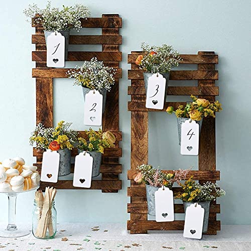 G2PLUS Gift Tags with String, 100PCS Hollow Heart Hang Tag, 3.7x1.8 in - style: Hollow Heart White