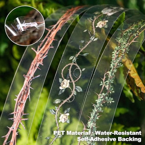 4 Rolls Botanical Border PET Tape for Scrapbook Journaling - color: Thorns