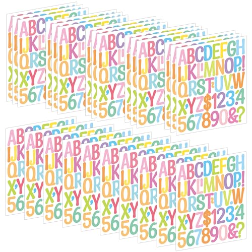 25 Sheets Letter Stickers 1175 Pcs Alphabet Stickers (Candy, 2 Inch) - color: Candy, size: 2 Inch