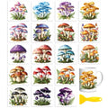 Peacoblue Mushrooms Poisonous Rub On Transfers for Craft, Transfer Sticker - style: Mushrooms and Poisonous Mushrooms