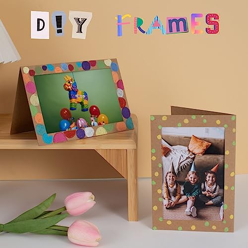 200 Count Photo Frame Cards with Envelopes 4x6 Paper Picture Frame Notecards Photo Card Holder for Back to School Teacher Appreciation Halloween Wedding Birthday Classroom DIY - Kraft - color: Kraft