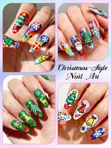 EBANKU 12 Colors Nail Art Pens Set, 3D 0.7MM Graffiti Acrylic Paint Nail Art Quick-Drying Nail Point for DIY Manicure Tools - color: 0.7MM（B)