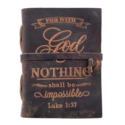 LEATHER VILLAGE Leather Prayer Journal, Distressed Brown 13x8. - color: Distressed Brown, size: 13 inches X 8 inches