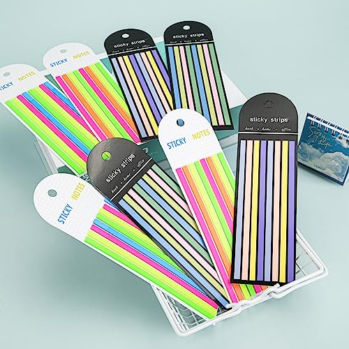 Temiary 1280Pcs Transparent Highlighter Tape Reusable for Bible Annotating - style: Multicolor