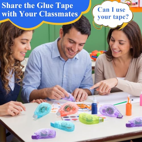 AmazingSpark 100 Pcs Operation Double Sided Tape Roller Bulk, Multicolor - color: Multicolor