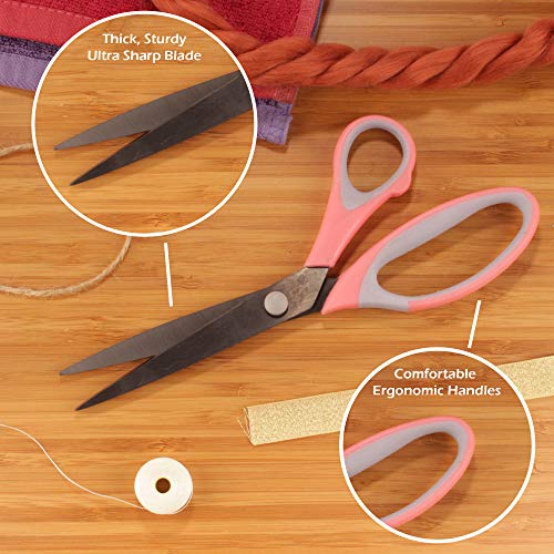 JubileeYarn Titanium Softgrip Scissors Set for Sewing, Arts, Crafts, Office - 3 Sets of 3 - Assortment 99 - color: 9pc Assortment, size: 3 Sets