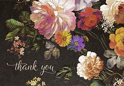 Midnight Floral Thank You Notes (Stationery, Note Cards, Boxed Cards)