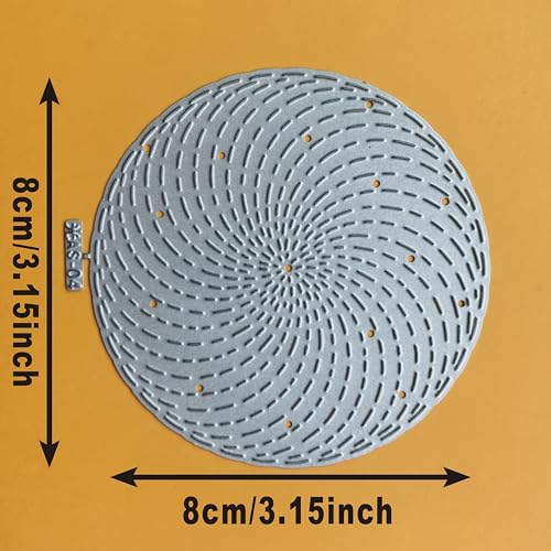 3D Backgrounds Frame Metal Cutting Die for Scrapbooking, Metal Die Cuts Stencils & Crafting Die Cut New Cutting Dies DIY Album Card Making Decor Paper Craft (Circular Spiral Line 3.1 x 3.1 in) - color: Circular Spiral Line 3.1 x 3.1 in