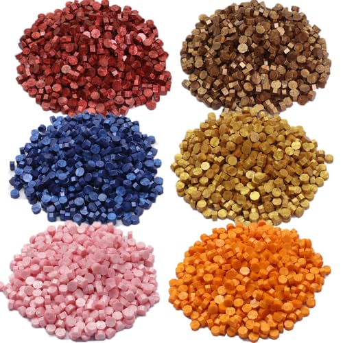 Pearl Pink Wax Seal Beads Set - 400pcs Octagon Sealing Beads for Wax Seal Stamp, Gift Wrapping & Letter Sealing - color: Pearl Pink