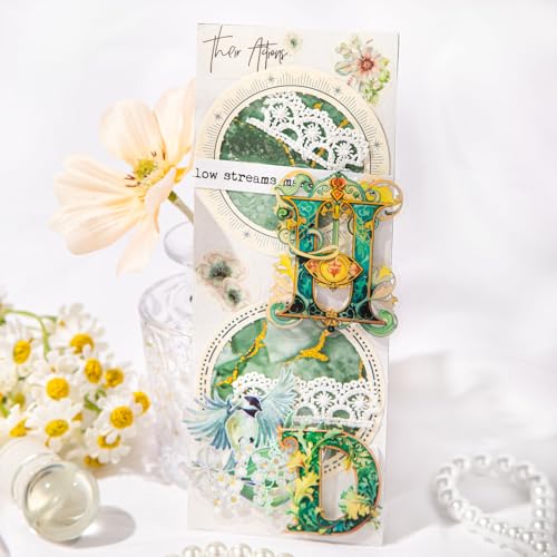 156 Pcs Baroque Alphabet Stickers for Scrapbook Journaling - color: Baroque Alphabet