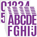24Sheets Letter Stickers Bulletin Board Letters 4 Inch Alphabet(Purple) - color: Purple