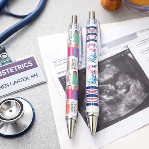 6PC Labor & Delivery Pens Maternity Medical Assistant Accessories Hospital Clinic Pen Appreciation Gifts For NICU Nurses Sonographer Birthday Specialist Swaddle Expert OB OBGYN Midwives Nursery Staff - style: Labor & Delivery