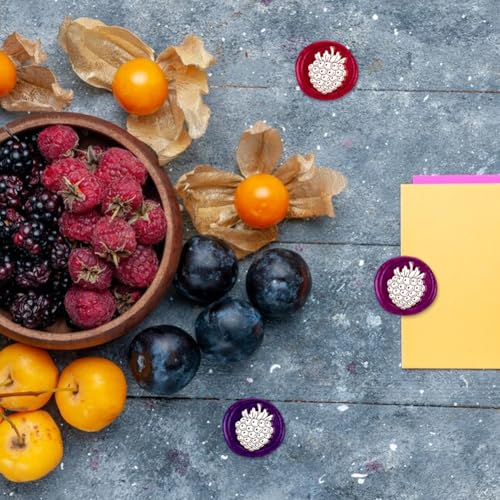 Raspberry Berry Wax Seal Stamp 1" Vintage Fruit Sealing Stamps Removable Brass Head Seal Stamp with Wooden Handle for Envelope Greeting Card Birthdays Invitations Wine Gift Wrapping - style: Raspberry Berry Fruit