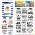 CHGCRAFT Father's Day Clear Stamps Wishes Words Transparent Stamp Silicone Clear Stamp Seals for DIY Scrapbooking Journaling Photo Album Decorative Card Making - style: Father's Day Wishes Words