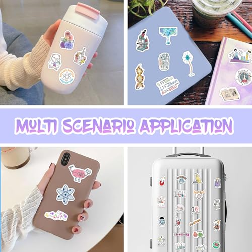 100Pcs Funny Natural Science Lab Stickers for Water Bottle, Physics Chemistry Biology Lab Vinyl Laptop Decals, Adults Teachers Students Waterproof Phone Case Skateboard Luggage Decor - color: Non-luminescent-301ksxx