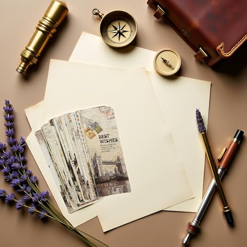 30 Pcs Vintage European Scenes Retro Old Travel Postcard Bookmarks, Note Pads, Memo Pads Book Covers and Book Accessories, Bookmarks