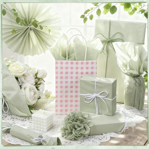 woric 160 Sheets Sage Green Tissue Paper for Gift Bags 20 X 14 Inches | Wrapping Tissue Paper Bulk for DIY Crafts Gift Packaging Weddings Bridal Shower Baby Shower Back To School Decorations - color: Sage Green