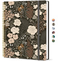 Taja Large Spiral Lined Journal for Women and Men, Notebook for Work - color: U-Wild Rose