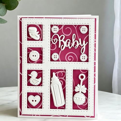 Metal Cutting Die for Scrapbooking, Tools Card Making Supplies Durable Cut Stencils for DIY Scrapbook Photo Album Decorative Paper Card (Souvenirs 5.5 x 4.3 in) - color: Souvenirs 5.5 x 4.3 in