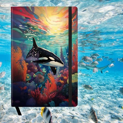 RICCO BELLO Wide Ruled Hardcover Diary Journal, Orca - color: Orca