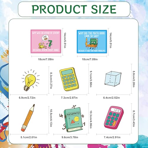 Math Bulletin Board Decorations - Math Classroom Decor Sets Back to School Paper Cutouts Bulletin Board Decor Funny School Office Wall Decor Supplies - color: Math