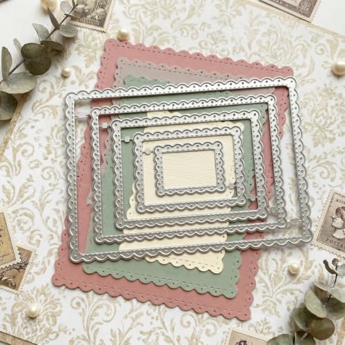 Rectangle Layers Frame Dies Cuts for Card Making - color: Silver-505frame