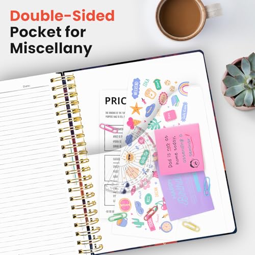Taja Spiral Notebooks for Work 5 Subject Notebook with Removable Dividers - color: R - Dusk Sentinel