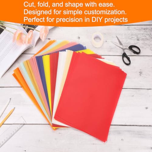 MECCANIXITY Colored Vellum Paper, 20 Sheet Deep Red Transparency 8.5 x 11 Printable Vellum Paper, Translucent Vellum Sheets for Printing Wedding Invitations Ink Jet Laser Printer - color: Deep Red, size: A4 8.5 x 11