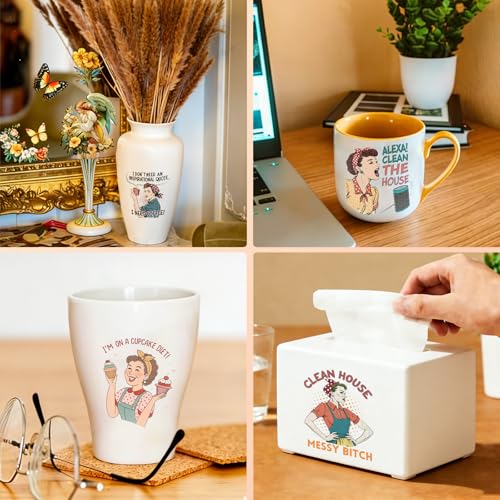 4 PCS Retro Sarcastic Women Cuttable UV DTF Stickers - style: retro sarcastic women