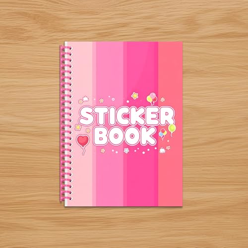 B5 Reusable Sticker Collecting Book Blank Sticker Album (Style B Pink) - color: Style B Pink