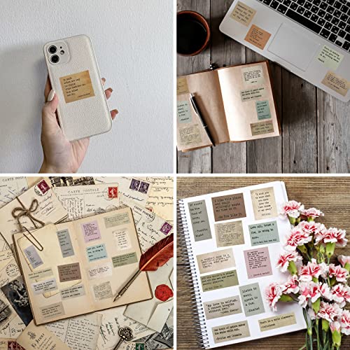 LakoArt 120 Pieces Non-repetitive Retro Typewriter Style Motivational Quote Stickers, Inspirational Vintage Journaling Stickers, Famous Words Scrapbook Sticker for Planner Bullet Junk Journal Laptop - style: 120 pcs, each one is unique