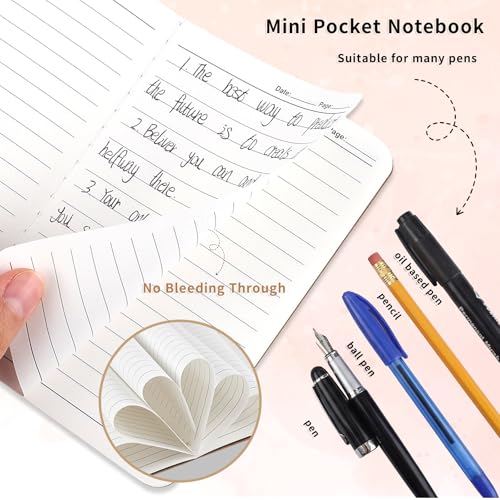 BESARM 16 Pack Teacher Appreciation Mini Notebooks, A6 Lined Journal | 3.54 x 5.51 In, 32 Pages, Prizes for Kids Classroom Student Birthday Gifts from Teacher School Supplies Bulk - color: Khaki-lined