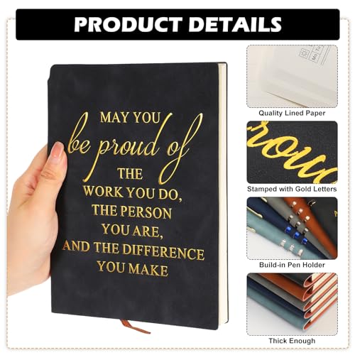 Kosiz 20 Pcs/ 10sets Inspirational Gift Bulk A5 Leather Notebooks Journal with Motivational Ballpoint Pens for Employees Coworker Back to School Teacher Appreciation Gift Housekeeping Week (Multicolor) - color: Multicolor