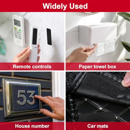 Nylon Heavy Duty Hook and Loop Tape with Adhesive, Double Sided Strong Backing Tape for Crafts, Office, Wall Adhesive Tape (20 Sets of 1x5 inch) - size: 20 Sets - 1 inch x 5 inch Black